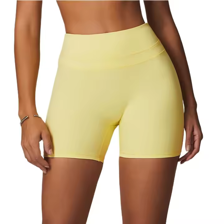 Pantalones cortos deportivos de cintura alta para mujer, pantalones cortos de yoga ajustados y transpirables para fitness, pantalones cortos de yoga para mujer, pantalones cortos deportivos de gimnasio para ciclismo - 1