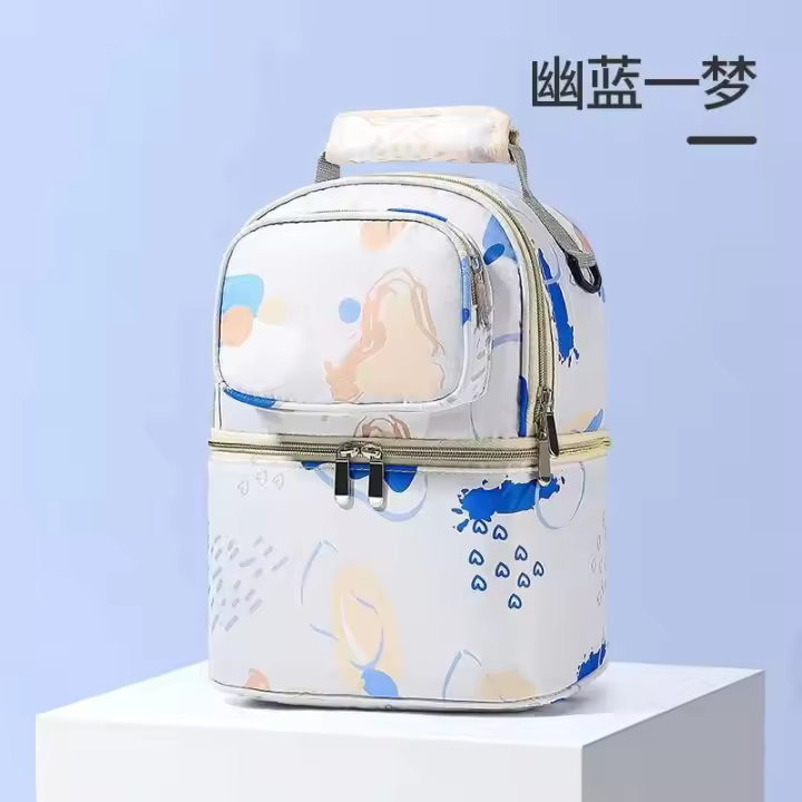 Mochila de almacenamiento para pañales, bolsa de mamá con aislamiento para botella de preservación de leche materna - 1