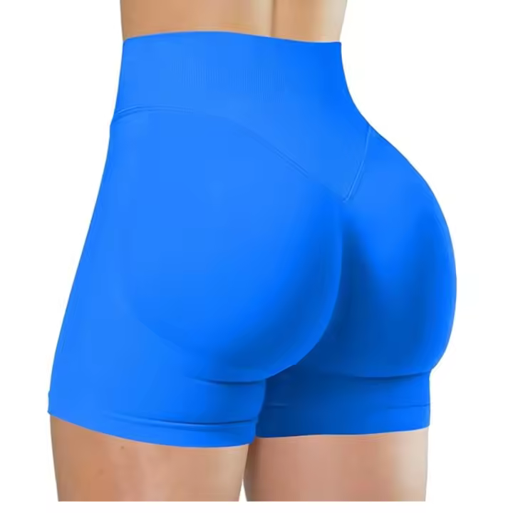 Pantalones cortos de yoga de cintura alta de verano, pantalones deportivos para correr a la moda y sexys, mallas de yoga de color sólido - 1