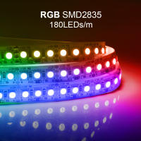 Tira de luces LED Flexible y cambiable de Color, cinta de lámpara de cuerda, DC12V, 3535, 5MM, 8MM, 10MM, ancho PCB, 60, 120, 180LED/m, RGB, 5m/lote - details 4