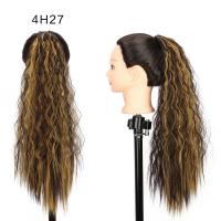 Peluca de cola de caballo con cordón permanente de maíz, extensión de cola de caballo con Clip, cola de caballo rizada larga ondulada, postizo de cola de poni Natural falso - details 13