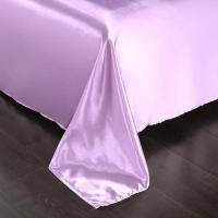 Sábanas superiores de tela fresca de verano, Sábana plana suave satinada para cama doble (sin funda de almohada), 1 ud. - details 1