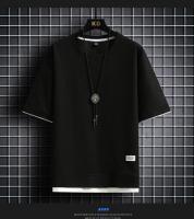 Traje De Verano Para Hombre Con Estampado De Waffle Conjunto Casual De Camiseta Y Shorts Color Sólido Talla Grande - details 15