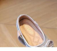 Zapatos de cuero para niñas, calzado de vestir versátil con lazo y cuentas de fondo suave, estilo princesa a la moda, novedad de otoño, 2024 - details 14
