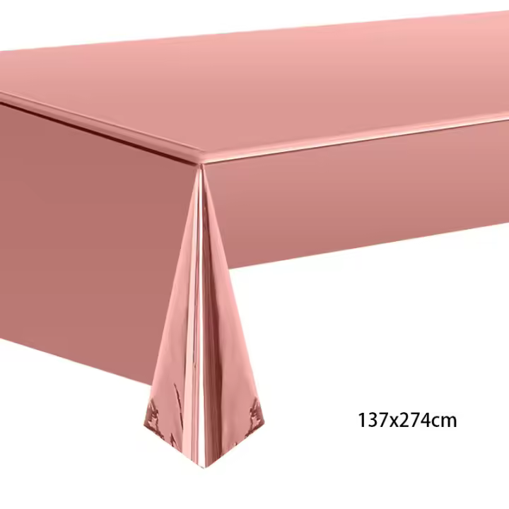 Mantel desechable para fiesta familiar, tela de Picnic con purpurina dorada, arreglo de decoración, venta al por mayor - 1