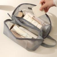 Bolsas de cosméticos de malla con cremallera, bolsa de maquillaje de perspectiva de gran capacidad de 1/2/3 capas, bolsa de lavado multifuncional, bolsa de almacenamiento de doble capa - details 5
