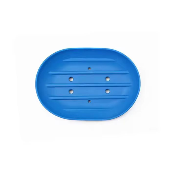 Plato de Jabonera Portátil Soporte de Silicona Flexible para Baño Diseño de Caramelo - 1