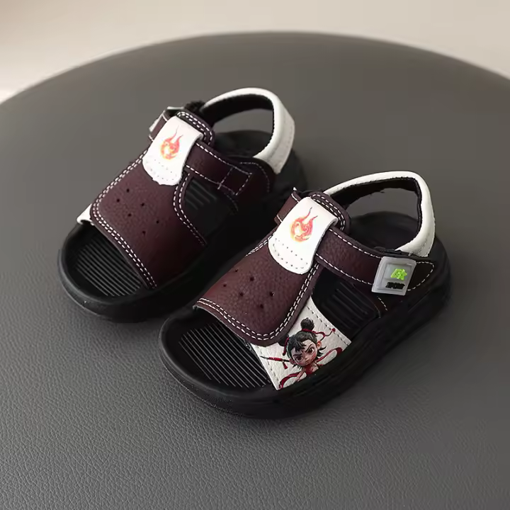 Sandalias de bebé niño verano nuevos niños lindos dibujos animados guapos sandalias de playa de moda zapatos para niños. - 1