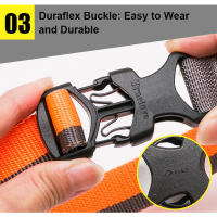 Collar de Perro Truelove de Nailon para Cachorros Medianos y Grandes Cinturón de Entrenamiento Caminata Ligero Transpirable Correr en Naranja y Negro TLC5171 - details 3
