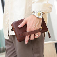 Bolso largo del embrague de los bolsos del bolso del bolso de la tarjeta de la cartera de la PU del negocio de los hombres ocasionales para el hombre - details 16