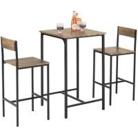 Conjunto de Mesa y taburetes Mesa Alta de Bar + 2 Taburetes Juego de Barra - details 0
