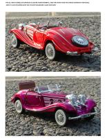1:32 Mercedes Benz 500K Convertible de doble puerta Roadster Diecast modelo aleación Metal colecciones de coches Hobby decoraciones regalo amigo - details 15