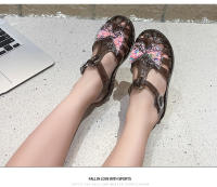 Zapatos de gelatina de cristal, sandalias para niños con purpurina y mariposa - details 14