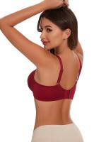 sujetadores con aros para mujer, minimizador Floral de encaje, cobertura completa, sin relleno, sin forro, soporte cómodo para el día a día - details 9