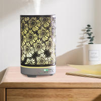 Humidificador de Aire Ultrasonido 100ML con Patrón de Hoja Grande y Pintura Marrón para Aromaterapia y Difusor de Aceites Esenciales Lámpara LED Color Frío - details 13