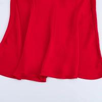 Elegante Vestido Rojo sin Mangas 2025 Cuello Redondo, Detalle de Lazo en la Espalda, Silueta Larga y Fluyente - details 7