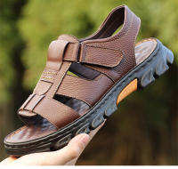 Sandalias informales impermeables para hombre, zapatos transpirables de cuero, antideslizantes, para playa y exterior, Verano - details 3