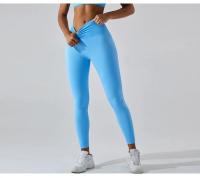 Pantalones deportivos ajustados de secado rápido para mujer, pantalones de Yoga ajustados, pantalones de Yoga de punto sin costuras, pantalones de chándal transpirables antitratamiento para gimnasio y Fitness - details 14