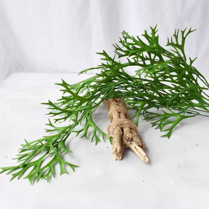 80cm Artificial Staghorn helechos plantas de plástico astas artificiales hoja colgante de pared plantas falsas realistas decoración del jardín del hogar - 1