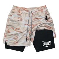 Pantalones Deportivos de Doble Capa de Secado Rápido Moda para Hombres con Estilo de Gimnasia y Baloncesto Pantalones de Playa y Músculo - details 4