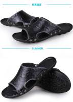 Sandalias de cuero para hombres Zapatillas de playa de verano Sandalias genuinas Zapatillas planas transpirables huecas Zapatillas casuales - details 18