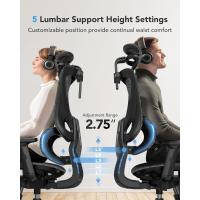 Oficina ergonómica de Silla de Escritorio de Respaldo Alto con Soporte Lumbar Ajustable, reposabrazos, Mecanismo de balanceo, Silla ergonómica de Gaming de Malla - details 3