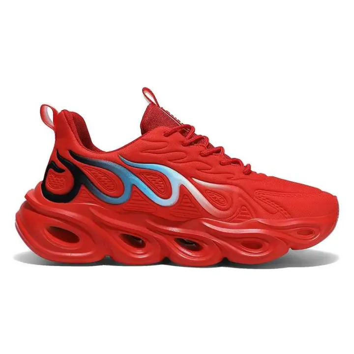 Zapatos deportivos de malla transpirables y ligeros para hombre de talla grande con borde cruzado, nueva suela suave de EVA, estilo moderno para correr y caminar - 1