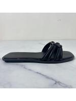 Zapatos de mujer Accesorios de metal negro Uso casual al aire libre Sandalias planas vacías traseras Zapatillas - details 4
