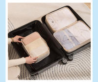 Bolsa de viaje multiusos para almacenamiento de ropa, organizador de maquillaje, sujetador portátil, artículos de tocador, Maleta contenedor, 3 piezas - details 4