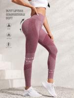 Mallas de yoga de cintura alta con realce de glúteos, compresión, elásticas, que absorben la humedad, transpirables, ideales para yoga, entrenamiento, correr y gimnasio - Ropa deportiva para mujer. - details 4