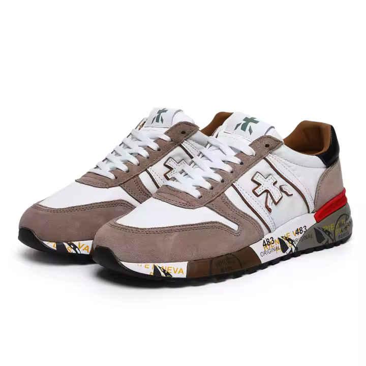 Moda nuevos zapatos masculinos con zapatillas deportivas casuales de cuero retro transpirables de suela gruesa - 1
