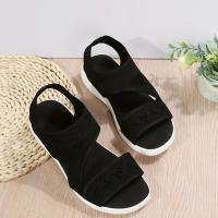 Women Knitted Sports Sandals Comfortable Open Toe Slip On Slingback Shoes Outdoor Non Slip Sandals - details 6