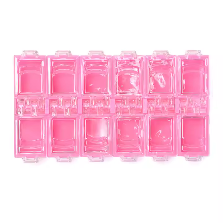 Caja de Accesorios KADS 12 Rejillas para Pulido de Uñas Bijoux de Diamante Rectangular Almacenamiento Seguro Marca KADS - 1