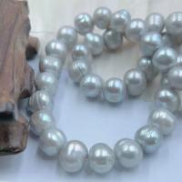 11-12mm grande A + grado gris Natural perla de agua dulce genuina fabricación de joyas sueltas cuentas al por mayor 15" - details 1