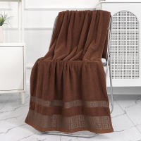Toalla De Baño Grande Y Gruesa De Algodón Puro Absorbente De Agua No Desprendible Con Patrón Rectangular Máquina Lavable - details 2