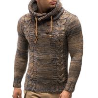 Suéter de cuello alto para hombre, suéteres de punto, jerséis casuales de moda, Otoño e Invierno - details 3