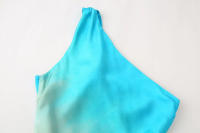 TRAFZA-Vestido largo hasta el tobillo con hombros descubiertos para mujer, traje asimétrico con pliegues y cremallera, moda de verano - details 5