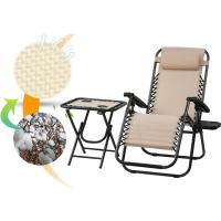 Sillas de Exterior Plegables y Reclinables Unidades de 2 Acero Ligero Perfecto para Jardín, Playa, Piscina, Terraza Marrón - details 6