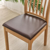 Funda de cojín cuadrada de cuero PU para silla, fundas impermeables para asiento de cocina y comedor, fundas de cojín para asiento de silla de comedor extraíbles - details 12
