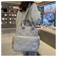 Nueva mochila antisalpicaduras multifuncional de moda de gran capacidad, bolso de maternidad, bolso, mochila de color sólido. - details 30