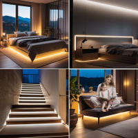 Tira de luces LED COB regulable, cinta LED Flexible USB de 5V con interruptor de encendido y apagado, iluminación lineal de alta densidad de 320LED con cinta adhesiva - details 10
