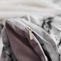 Juego de cama doble con estampado de mármol, funda nórdica cepillada, suave, doble, sin sábanas - details 6