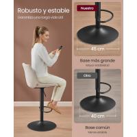 Juego de 2 Taburetes de Bar Sillas Altas Giratorias Regulables en Altura Acolchado PU - details 45