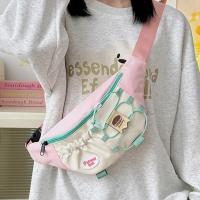 Bolso cruzado portátil para chica, bolso de pecho de estilo japonés, impermeable, para correr, riñonera, bolsa de nailon con contraste de Color para teléfono, para chicas adolescentes - details 1