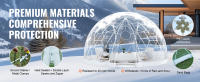 SucceBuy Buble Dome Tent Doble Cubierta Transparente y Amarillo Claro Refugio de Casa Geodésico al Aire Libre Impermeable para Acampar, Patio, Comedor, Fiestas - details 3
