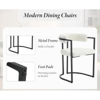 2 Sillas de Cocina con Reposabrazos, Sillas de Salón Modernas con Patas Metálicas Sillas de Descanso Simples para Hogar/Restaurante - details 10