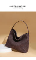 Bolso de mano tejido a mano de gran capacidad, mate, con textura moderna, versátil, para llevar al hombro, para ir al trabajo, tipo cubo, bandolera, para mujer - details 2