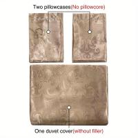 Juego De Funda De Edredón Jacquard De Satén Europeo, Juego De Cama Para Dormitorio, 3 Piezas - details 1