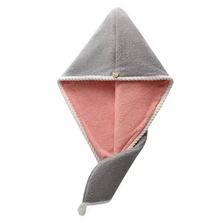 Nuevo paño grueso de doble capa para el cabello, toalla de secado rápido, gorro de ducha, gorros secadores de pelo de microfibra Ultra absorbentes - 1