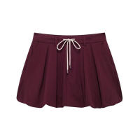 Elegante para mujer a cuadros lisos con falda corta - details 8